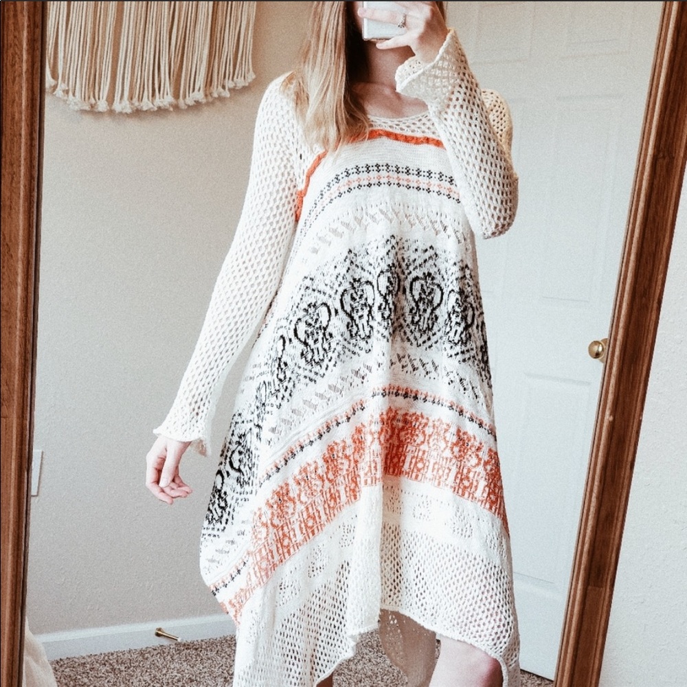 Anthropologie Crochet Tunic - sleeping on snow